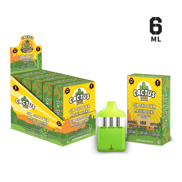 cactus labs six shooter master blend, cactus labs 6 shooter master blend, cactus labs 6 shooter, cactus labs six shooter, cactus labs 6 shooter mb, cactus labs six shooter master blend disposable, cactus labs master blend disposable, cactus labs 6 shooter master blend disposable vape,