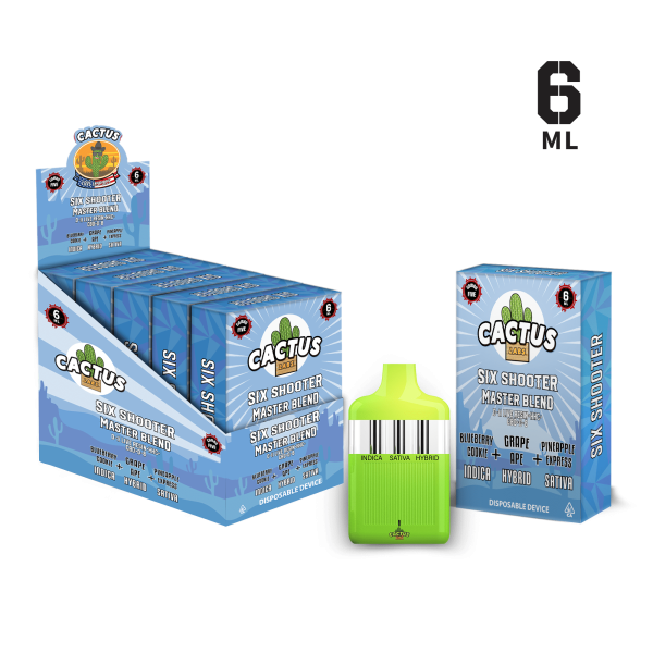 cactus labs six shooter master blend, cactus labs 6 shooter master blend, cactus labs 6 shooter, cactus labs six shooter, cactus labs 6 shooter mb, cactus labs six shooter master blend disposable, cactus labs master blend disposable, cactus labs 6 shooter master blend disposable vape,